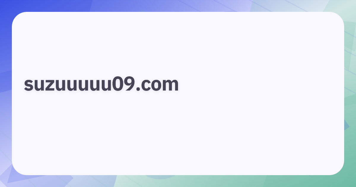 Home - suzuuuuu09.com